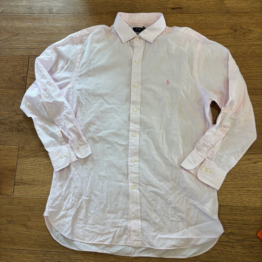 Polo by Ralph Lauren Men's Light Pink Button Down Shirt